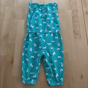 Carter’s cat print jumpsuit